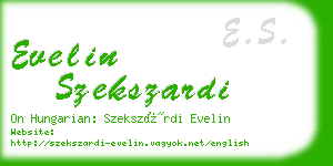 evelin szekszardi business card